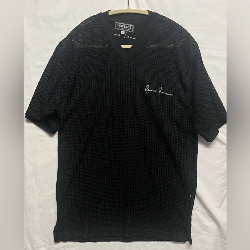 Versace Jeans Collection Black Short Sleeve Tee Signature Style